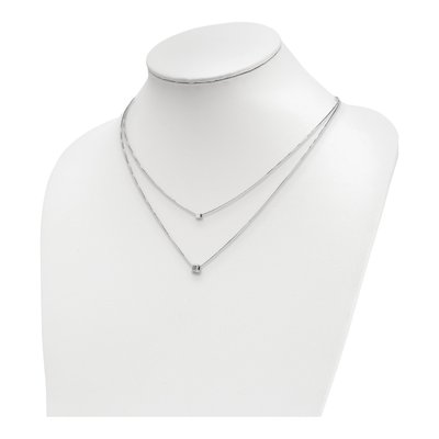 Sterling Silver CZ Multi-Strand Necklace – view 5