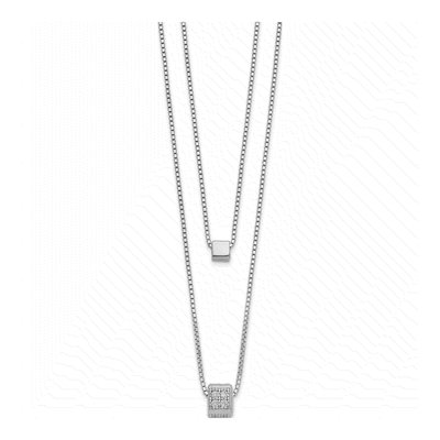 Sterling Silver CZ Multi-Strand Necklace
