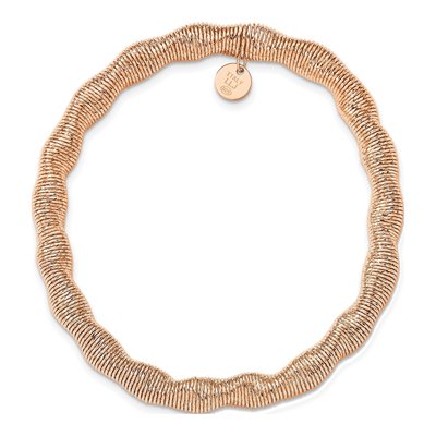 Rose Gold-Plated Sterling Silver Stretch Bangle Bracelet – view 2
