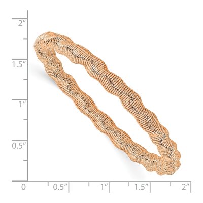 Rose Gold-Plated Sterling Silver Stretch Bangle Bracelet – view 3