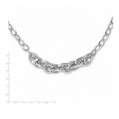 Sterling Silver Fancy Link Necklace – view 5