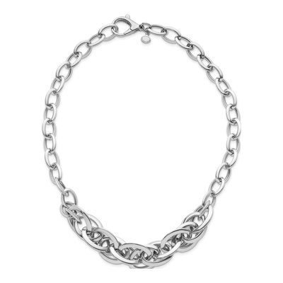 Sterling Silver Fancy Link Necklace – view 6