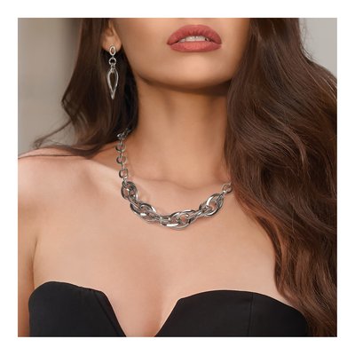 Sterling Silver Fancy Link Necklace – view 7