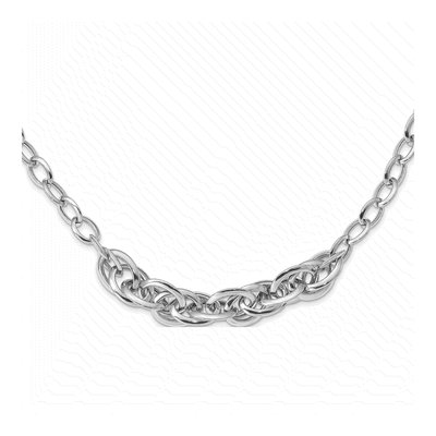 Sterling Silver Fancy Link Necklace