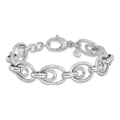 Sterling Silver Diamond-Cut Bracelet – view 3