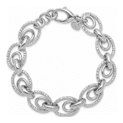 Sterling Silver Diamond-Cut Bracelet – view 4