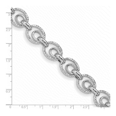 Sterling Silver Diamond-Cut Bracelet – view 5