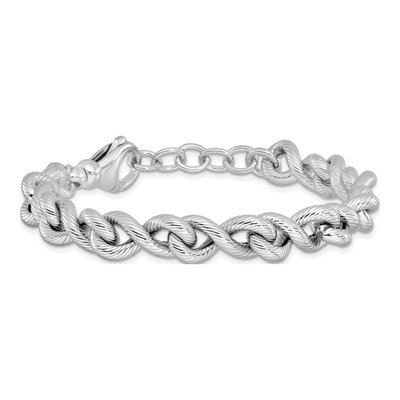 Sterling Silver Textured Bracelet – view 3