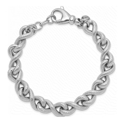 Sterling Silver Textured Bracelet – view 4
