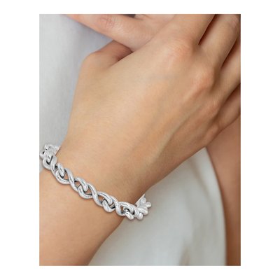 Sterling Silver Textured Bracelet – view 6