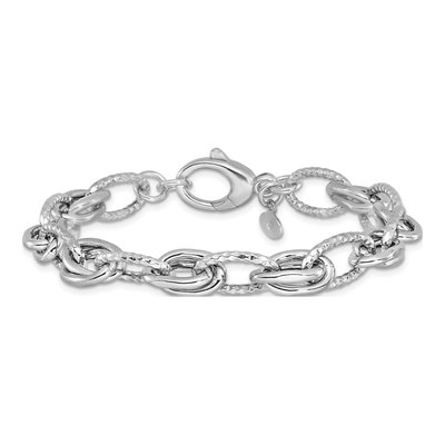 Sterling Silver Diamond-Cut Bracelet – view 3