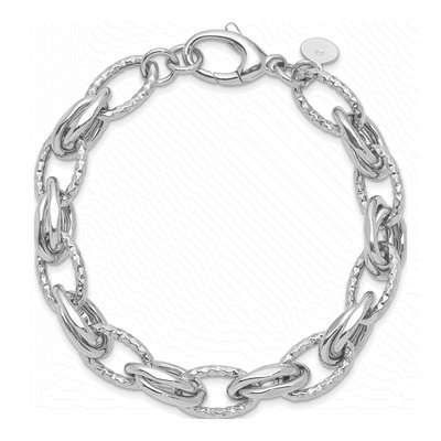 Sterling Silver Diamond-Cut Bracelet – view 4