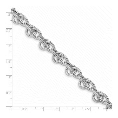 Sterling Silver 9.25mm Hollow Fancy Link Bracelet – view 5