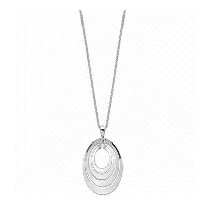Sterling Silver Rolo Pendant Necklace – view 3