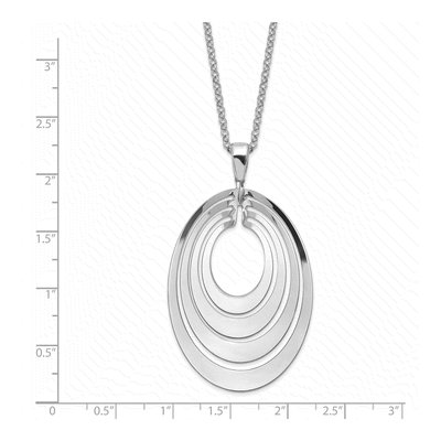Sterling Silver Rolo Pendant Necklace – view 5