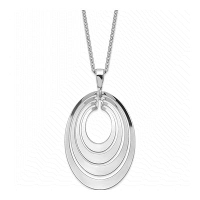 Sterling Silver Rolo Pendant Necklace