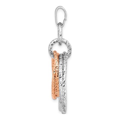 Rose Gold-Plated Sterling Silver Fancy Pendant – view 3