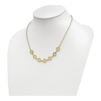 Gold-Plated Sterling Silver Textured Necklace – view 4