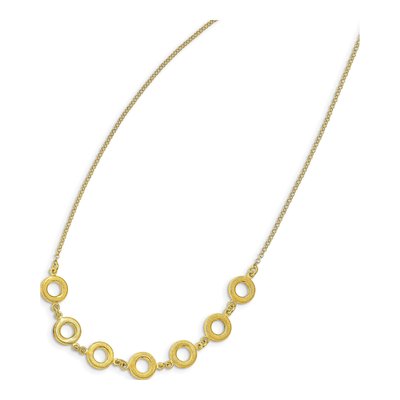 Gold-Plated Sterling Silver Textured Necklace