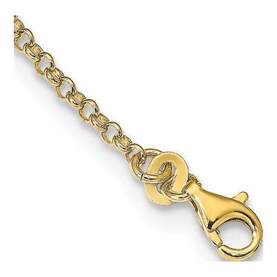 Sterling Silver Gold-Tone Textured Necklace, 17in – view 4