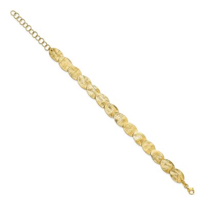 Gold-Plated Sterling Silver Textured Bracelet – view 2