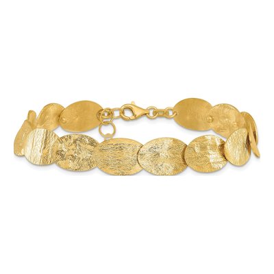 Gold-Plated Sterling Silver Textured Bracelet – view 3