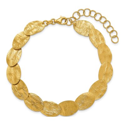 Gold-Plated Sterling Silver Textured Bracelet – view 4