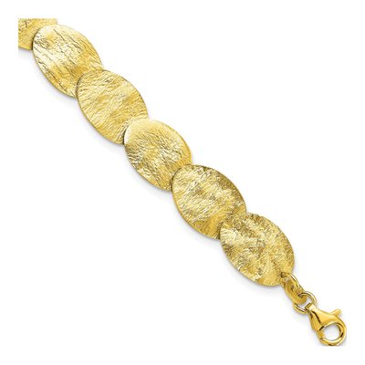 Gold-Plated Sterling Silver Textured Bracelet