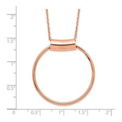 Rose Gold-Plated Sterling Silver Rh-Plat Polish Pendant Necklace – view 5