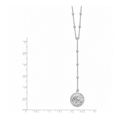 Sterling Silver Roman Coin Y-Drop Necklace – view 4