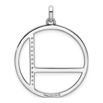 Sterling Silver CZ Pendant – view 4