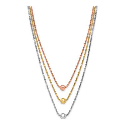 Sterling Silver Rose & Gold-Plated Necklace – view 4