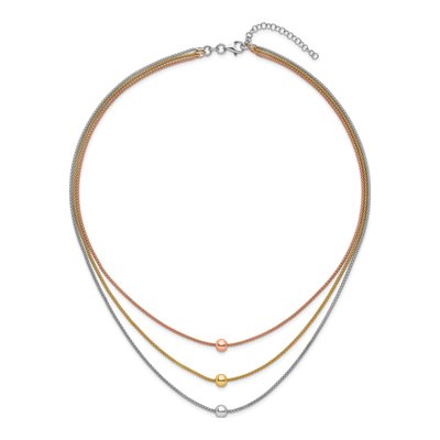 Sterling Silver Rose & Gold-Plated Necklace – view 5