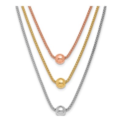 Sterling Silver Rose & Gold-Plated Necklace