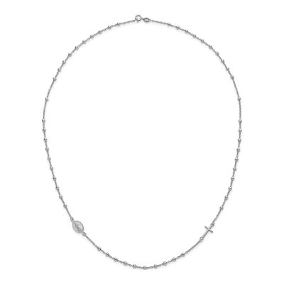 Sterling Silver Cross Miraculous Medal Necklace – view 5