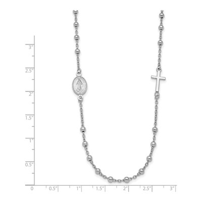 Sterling Silver Cross Miraculous Medal Necklace – view 6