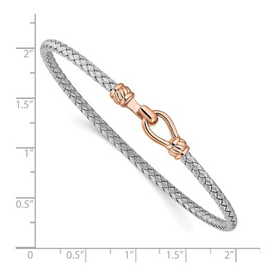 Rose Gold-Plated Sterling Silver Flexible Cuff Bracelet – view 2