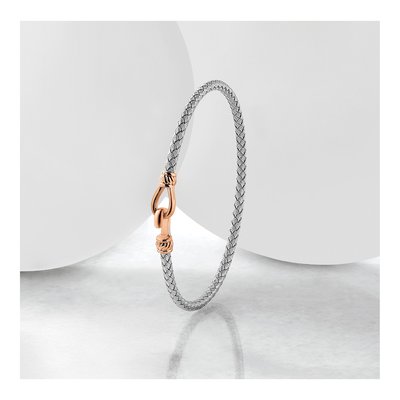 Rose Gold-Plated Sterling Silver Flexible Cuff Bracelet – view 4