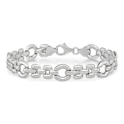 Sterling Silver 9.84mm Link Chain Bracelet – view 3