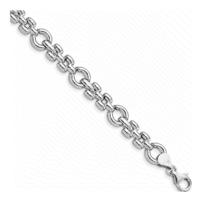 Sterling Silver 9.84mm Link Chain Bracelet