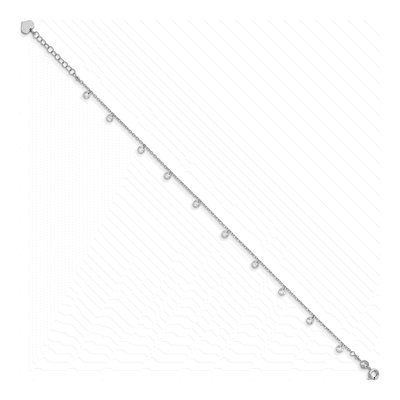 Sterling Silver Crystal Plus Total Anklet – view 2