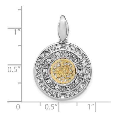 Gold-Plated Sterling Silver Crystal Pendant – view 5