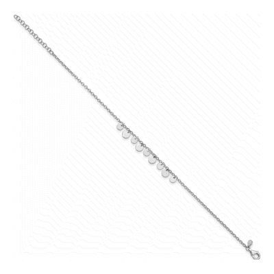 Sterling Silver Disc Anklet – view 2