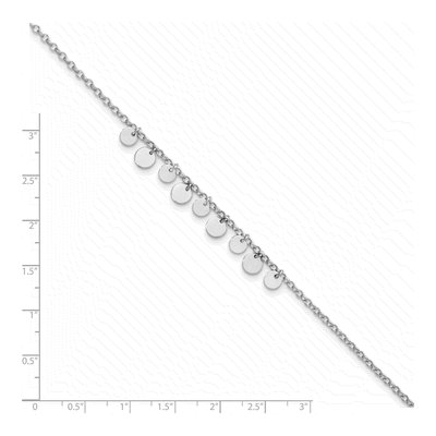 Sterling Silver Disc Anklet – view 5