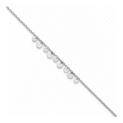 Sterling Silver Disc Anklet