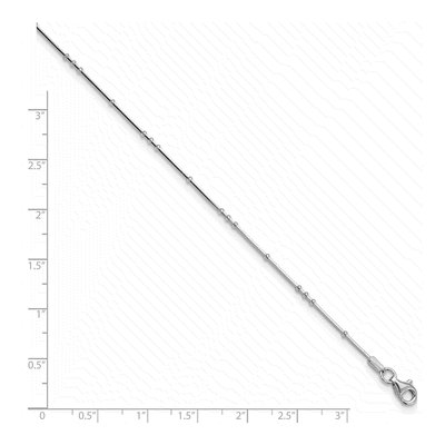 Sterling Silver 1mm Beaded Snake Chain Anklet – view 6