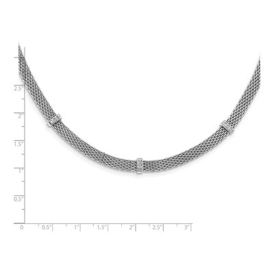 Sterling Silver CZ Necklace – view 5