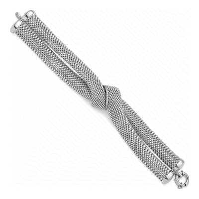 Sterling Silver CZ Knot Bracelet – view 2