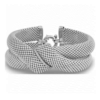 Sterling Silver CZ Knot Bracelet – view 3