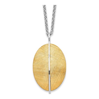 Gold-Plated Sterling Silver Rolo Pendant Necklace